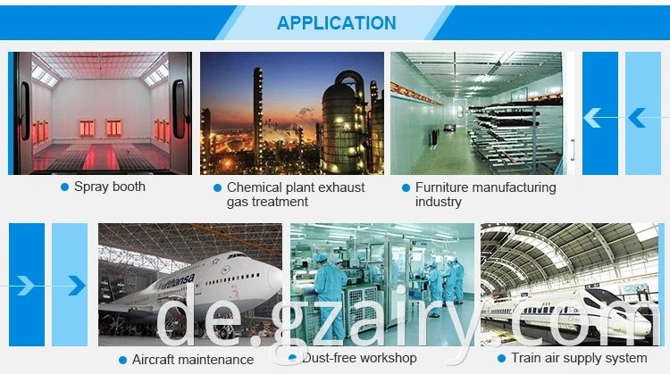 HEPA -Filter-/Beatmungssystem H13/H14 -HEPA -Filter für Pharmazeutische Reinraum